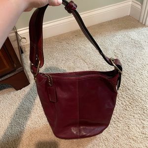 Maroon Coach - Hobo style bag